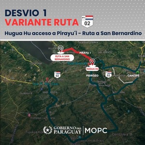 Cordillera: Alternativas en caso de congestionamiento de la ruta PY02 | 1000 Noticias