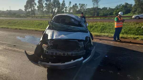 Aparatoso vuelco sobre la Ruta PY02 en Minga Guazú - ABC en el Este - ABC Color