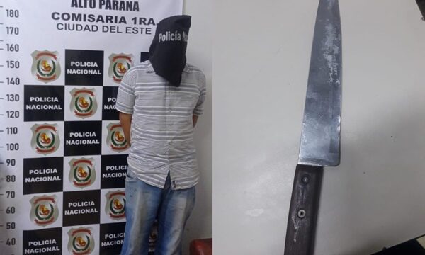 Detienen a guardia cuchillero