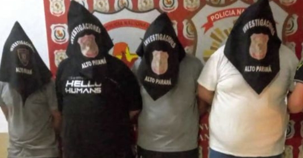 Detienen a cinco sospechosos de formar parte de banda internacional de robo de autos en Alto Paraná