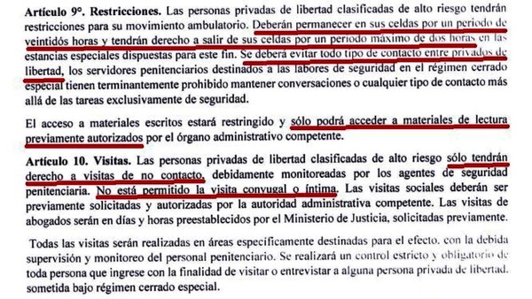 Pisarán la CN al promulgar la ley de régimen de máxima seguridad