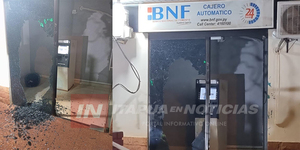 DELINCUENTES INTENTARON ARRANCAR UN CAJERO EN CARLOS A. LÓPEZ - Itapúa Noticias