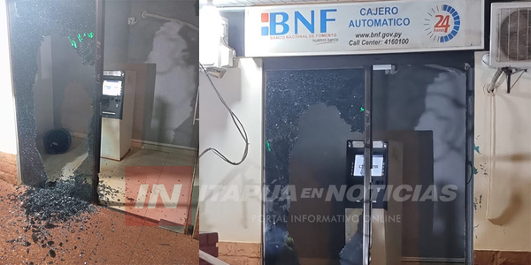 DELINCUENTES INTENTARON ARRANCAR UN CAJERO EN CARLOS A. LÓPEZ - Itapúa Noticias