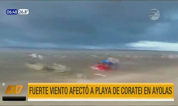 Temporal asusta a bañistas de Encarnación y Ayolas | Telefuturo