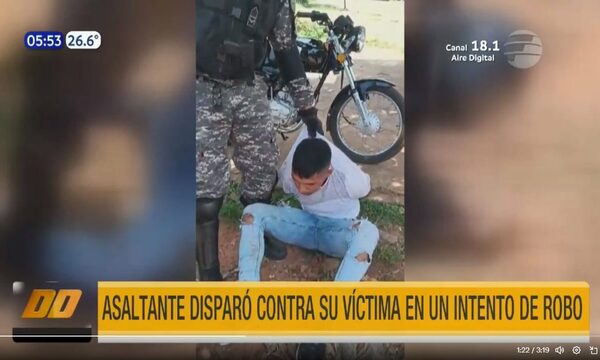 Asaltante disparó contra su víctima en un intento de robo | Telefuturo