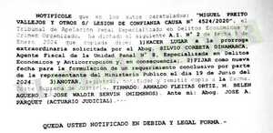 Otorgan prórroga para requerimiento sobre intendente Miguel Prieto
