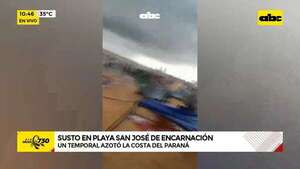 Video: Susto en playa de Encarnación  - ABC Noticias - ABC Color