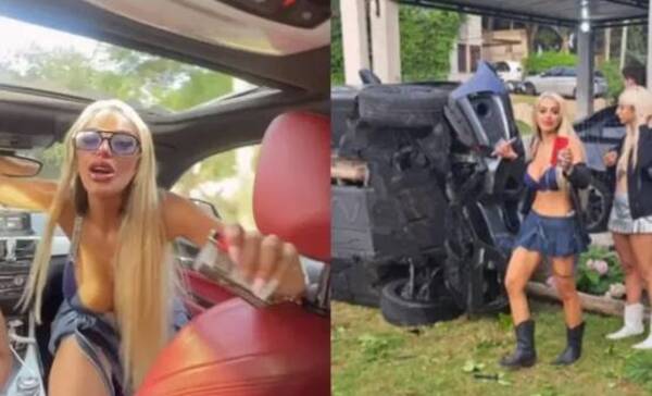 [VIDEO] Influencer de ashá se grabó farreando y terminó en la cuneta