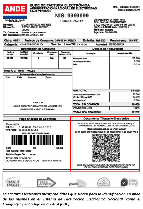 ANDE implementa Facturación Electrónica del 100% de sus clientes