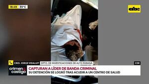 Capturan a líder de banda criminal: su detención se logró tras acudir a un centro de salud - Crimen y castigo - ABC Color