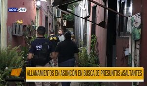 Asunción: Allanamientos simultáneos en busca de presuntos asaltantes | Telefuturo