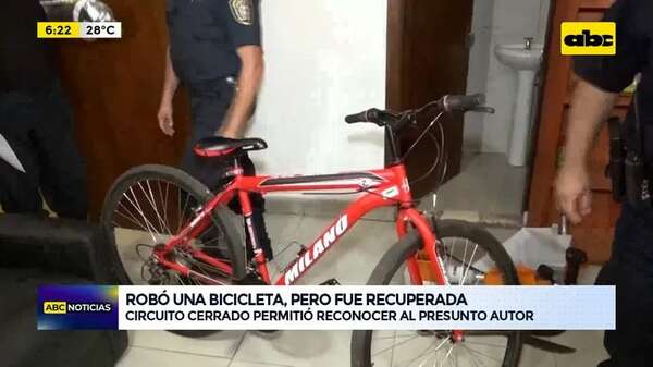 Video: Robó una bicicleta, pero fue recuperada  - ABC Noticias - ABC Color