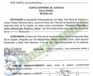 Sala Penal confirma a Tribunal de Apelación en causa Rodrigo Quintana