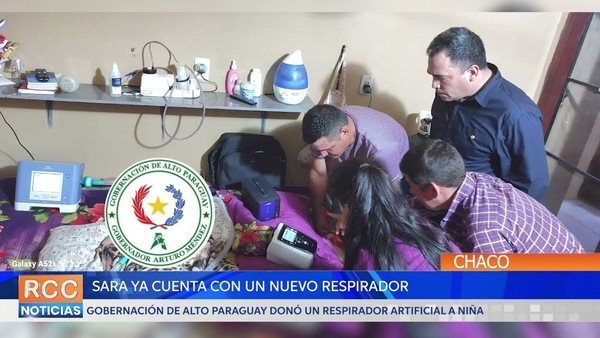 Niña de Puerto Sastre recibió la donación de un nuevo respirador artificial