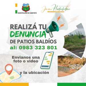 El Municipio de Cambyreta emplazará a propietarios de baldíos para limpiar los predios