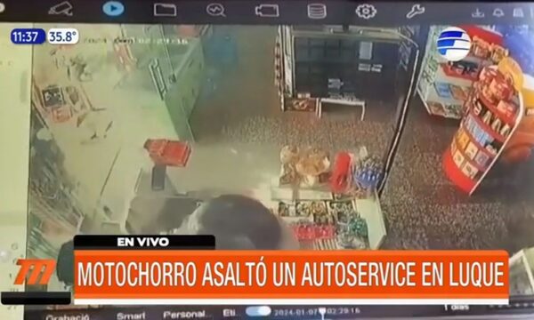 Motochorro asaltó un comercio en Luque | Telefuturo