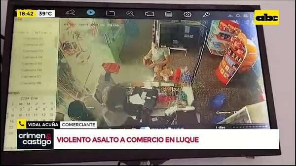 Video: violento asalto a comercio en Luque - Crimen y castigo - ABC Color