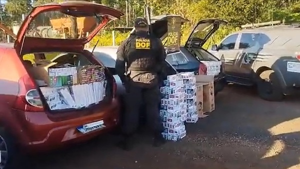 DOF intercepta convoy que transportaba mercaderías de contrabando por valor de 300 mil reales