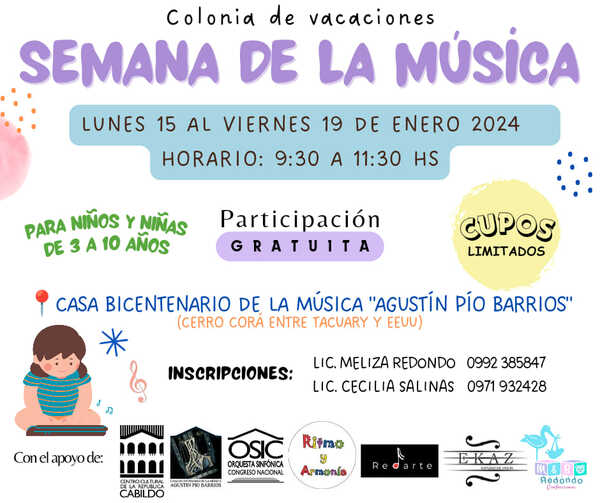 OSIC invita a colonia de vacaciones para niños apasionados por el arte - .::Agencia IP::.
