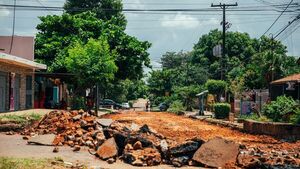 Construyen pavimento de hormigón en un tramo de la calle Juan A. Melgarejo - San Lorenzo Hoy