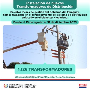 ANDE instala nuevos transformadores