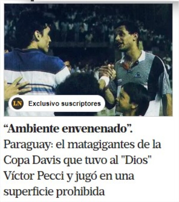 Importante medio argentino admira y valora la trayectoria de Víctor Pecci - La Tribuna