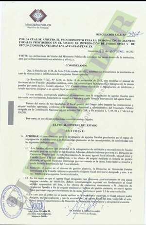 Se ignoró resolución el fiscal general para evitar designaciones “a dedo”