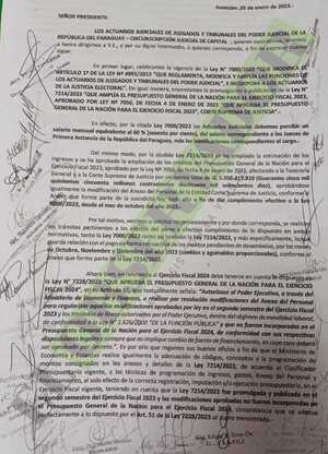 Actuarios piden a la Corte actualizar sueldo y el pago retroactivo de tres meses de 2023