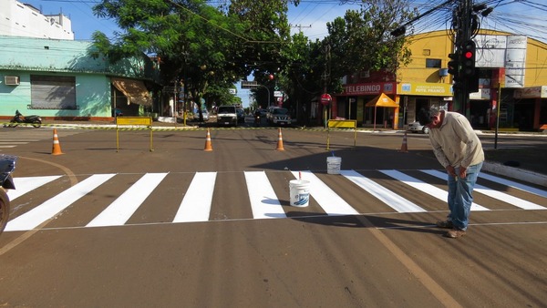 Señalización de franja peatonal, primera “gran obra” de Comuna franqueña en 2024 - La Clave