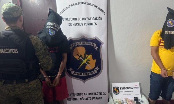Detienen a hermanos «consumidores y distribuidores» de drogas