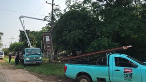 Unos 100.000 hogares afectados por apagones durante temporal en Asunción y Central