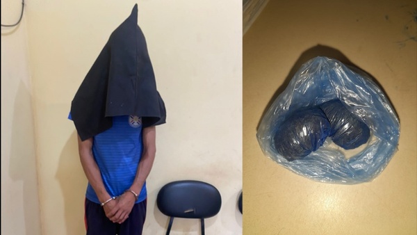 SUJETO FUE AREHENDIDO POR SUPUESTA TENENCIA DE DROGA