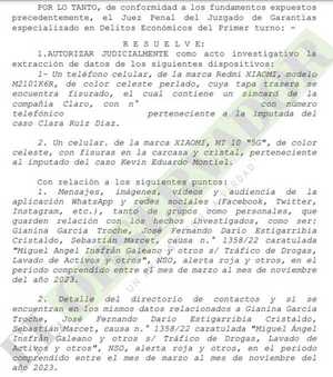 Indagarán comunicaciones relacionadas a eliminación de código rojo a pareja de Marset