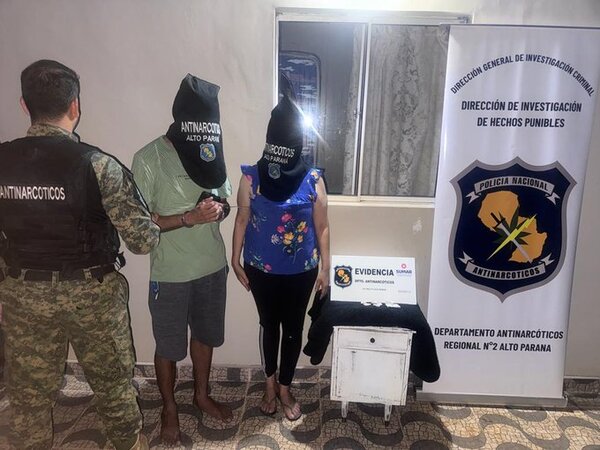 Hernandarias: Detenidos tras allanamiento e incautación de supuesta cocaína