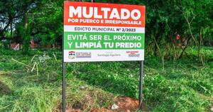 La Nación / “Multado por puerco”: comuna de San Antonio comenzó campaña de limpieza de baldíos
