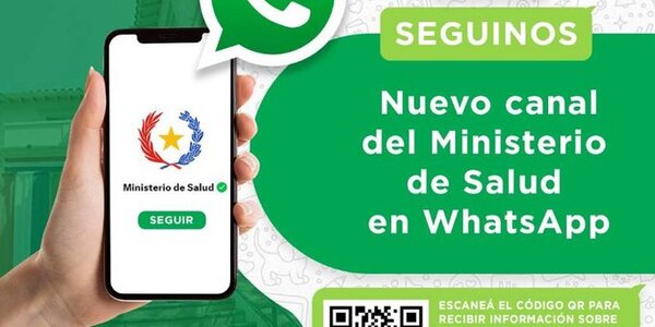 Ministerio de Salud lanza canal en WhatsApp para informar a la ciudadanía