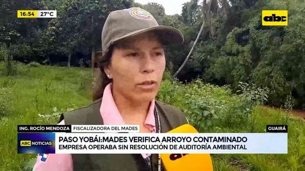 Paso Yobái: Mades verifica arroyo contaminado - ABC Noticias - ABC Color