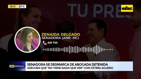 Video: Zenaida Delgado se desmarca de abogada detenida - ABC Noticias - ABC Color