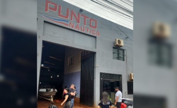 Grupo armado asalta taller náutico y roba motores, celulares y dinero