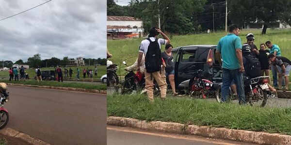 MOTOCICLISTAS RESULTARON HERIDOS TRAS COLISIÓN EN ENCARNACIÓN - Itapúa Noticias