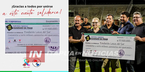 FUNDACIÓN LAZOS DEL SUR RECIBIÓ IMPORTANTE APORTE TRAS PARTIDO BENÉFICO - Itapúa Noticias