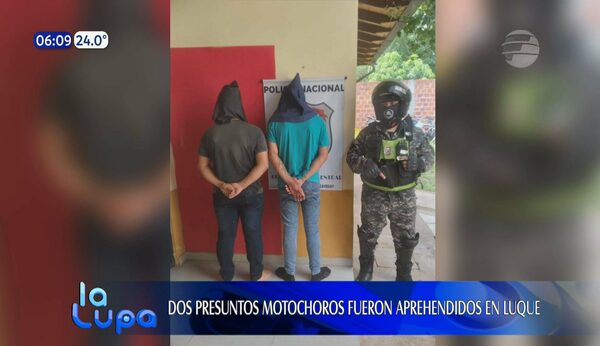 Dos presuntos motochorros fueron aprehendidos en Luque | Telefuturo
