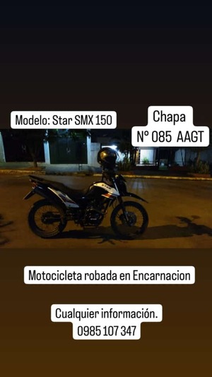 Hurtan motocicleta en pleno centro de Encarnación
