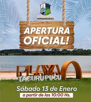 Playa y polideportivo Tacuru Pucu pasan a dominio de la comuna hernandariense | DIARIO PRIMERA PLANA