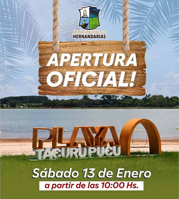 Playa y polideportivo Tacuru Pucu pasan a dominio de la comuna hernandariense | DIARIO PRIMERA PLANA