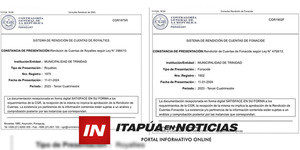 MUNICIPALIDAD DE TRINIDAD PRESENTÓ RENDICIÓN DE CUENTAS DE FONACIDE Y ROYALTÍES - Itapúa Noticias