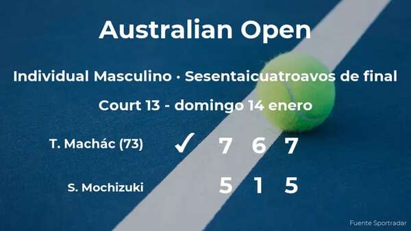 Tomáš Machác le quita el puesto de los treintaidosavos de final a Shintaro Mochizuki - Tenis - ABC Color