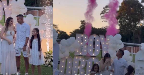 La Nación / Derlis González y Karimi Chávez revelaron el sexo de su bebé en camino