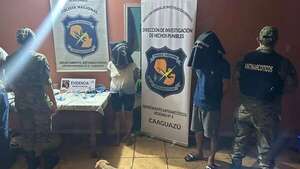 Caaguazú: allanamientos simultáneos resultan en aprehensiones e incautación de drogas - Policiales - ABC Color