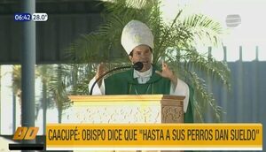 Caacupé: Obispo dice que autoridades ''hasta a sus perros dan sueldo'' | Telefuturo